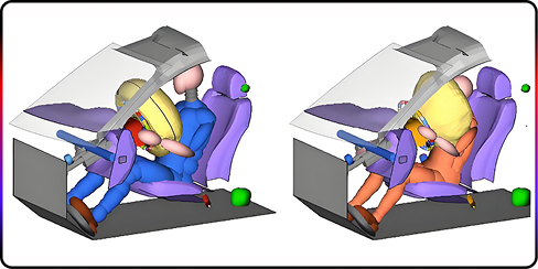 Occupant restraint and protection simulation